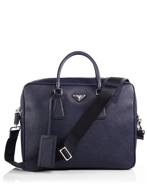 prada leather briefcase.